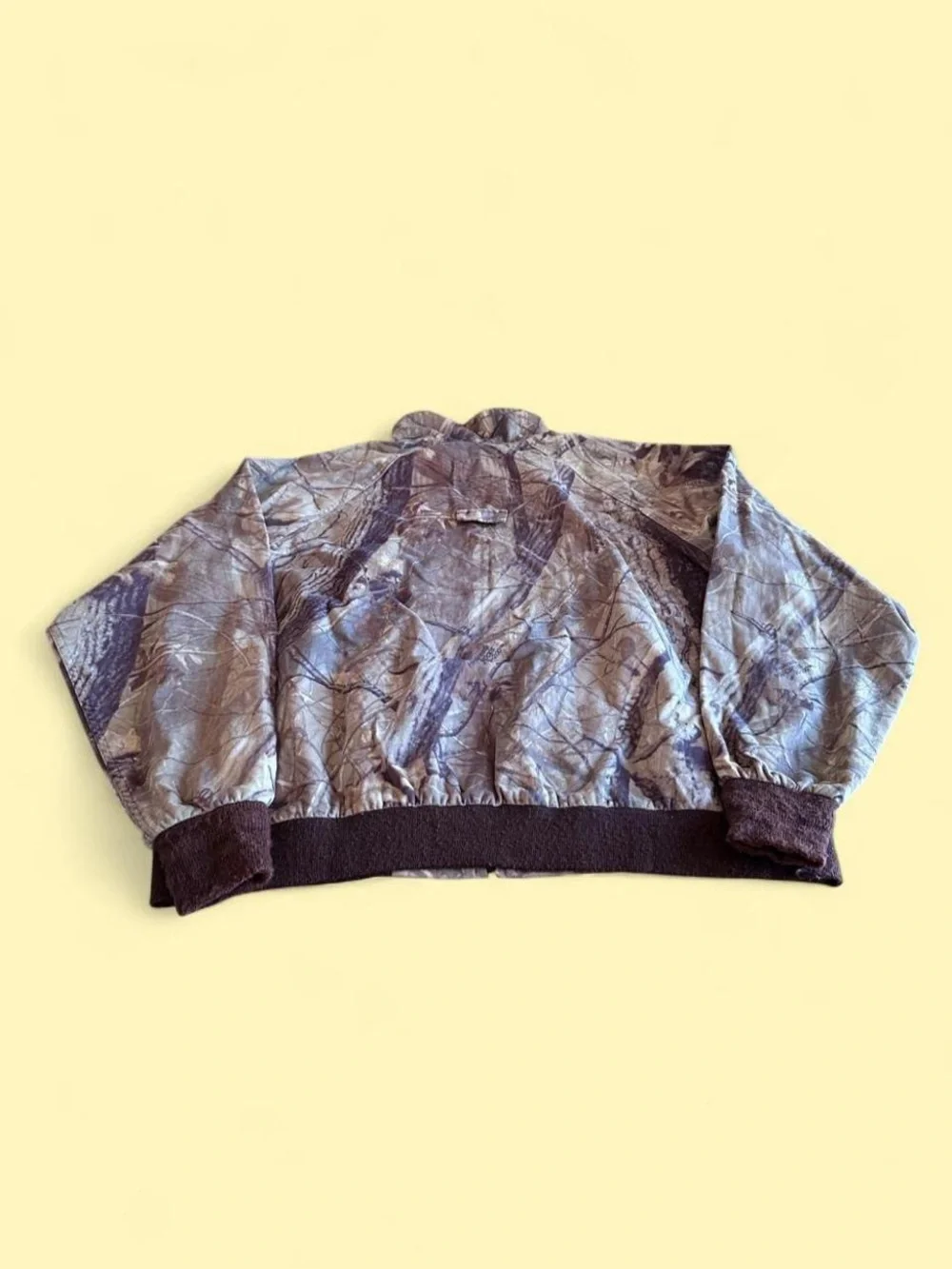 Vintage Woolrich Camo Bomber Jacket Faded Green Men’s XL Hunting Outdoor
